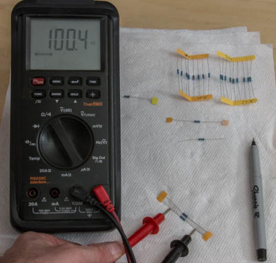 checking resistors with a multi merger
