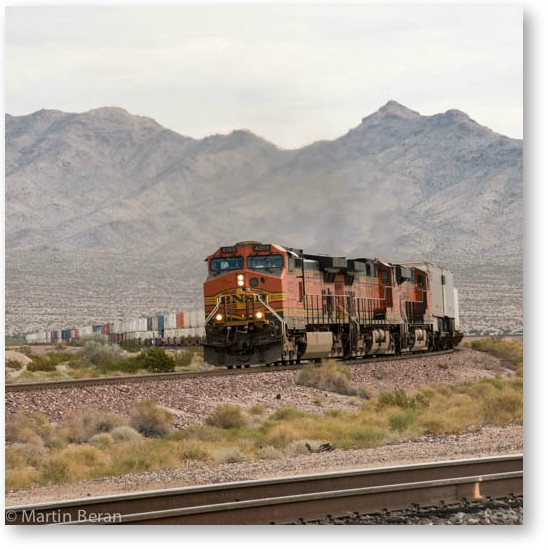 BNSF double stack train at MP595